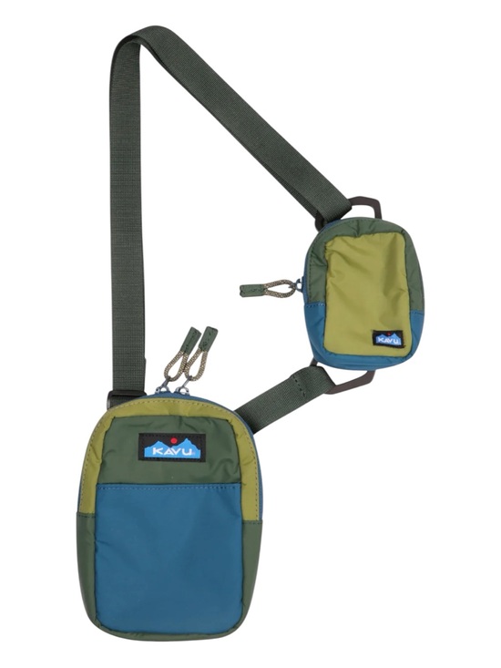 Kavu Handbags - KAVU Yorktown Crossbody Nylon Sling Bag NWT in Green/Blue -- NWT